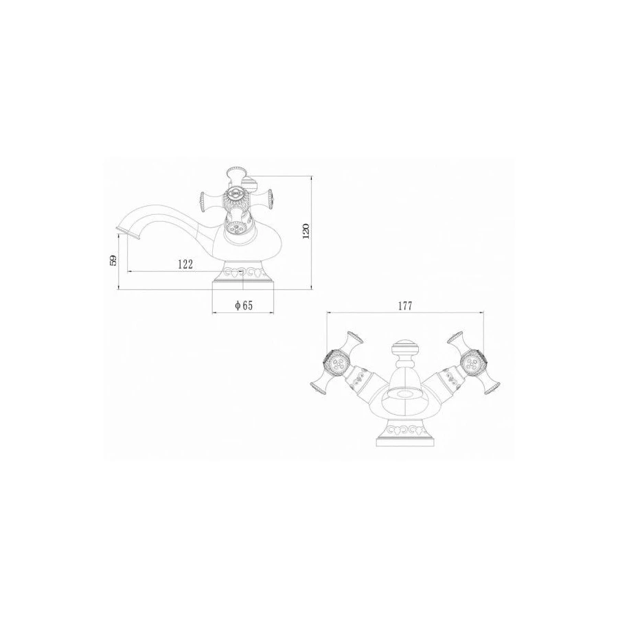 Смеситель для раковины Zorg A 6011U-BR бронза