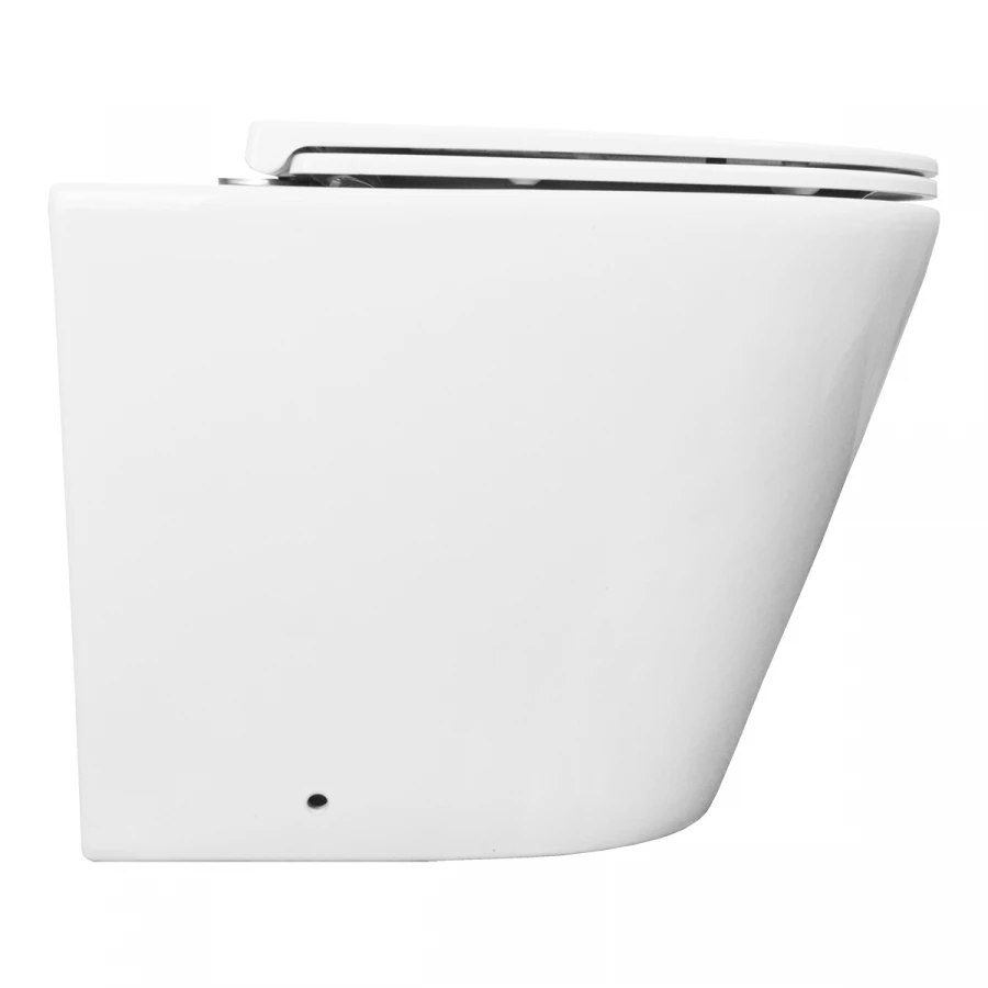 Унитаз напольный Azario Teramo приставной быстросъемное сиденье с микролифтом AZ-1003N 58х36х43 см