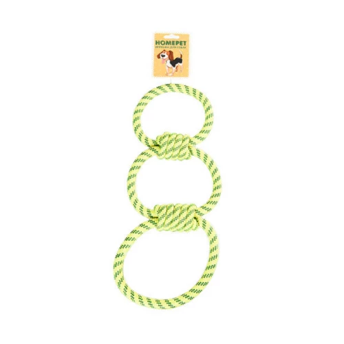 Игрушка для собак Homepet seaside тяни-толкай из каната желто-синий YT112686 40 см