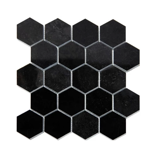 Мозаика Starmosaic Hexagon VBsP нат. мрамор черный 30,5х30,5 см
