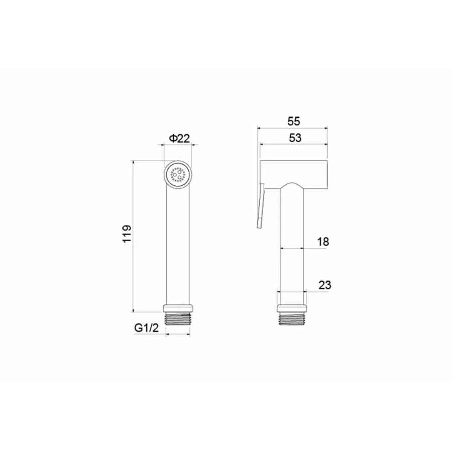 Гигиенический ручной душ Aquatek хром AQ2057CR
