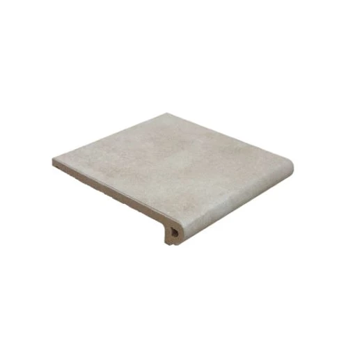 Клинкерная плитка Gres de Aragon Capri Peldaño Redondo 33 Hueso матовая бежевая 905085 33х32,5 см