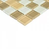 Мозаика Bonaparte Стеклянная мозаика Raf coffee 25х25 глянцевая бежевая 30х30 см