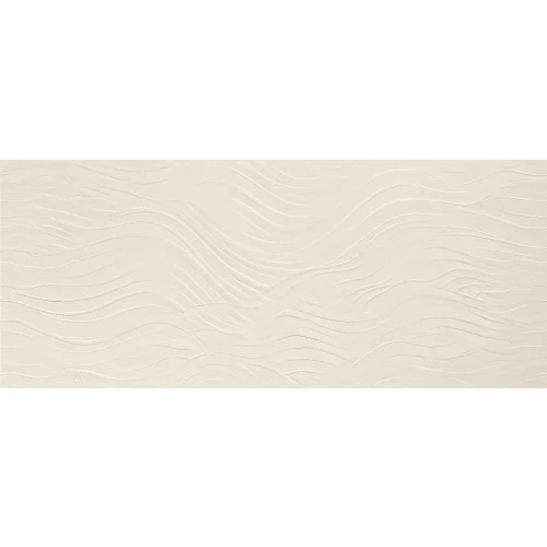 Плитка керамическая Atlas Concorde Италия Буст Натурал Про 3Д Вейв Солт / Boost Natural Pro 3D Wave Salt Matte матовая бело-бежевая AQ6W 50х120 см