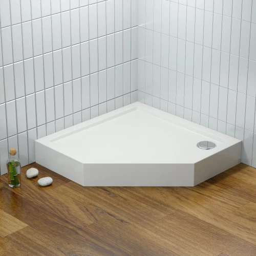 Акриловый душевой поддон Lavinia Boho Art 37081900 / 90*90*15 см, пятиугольный