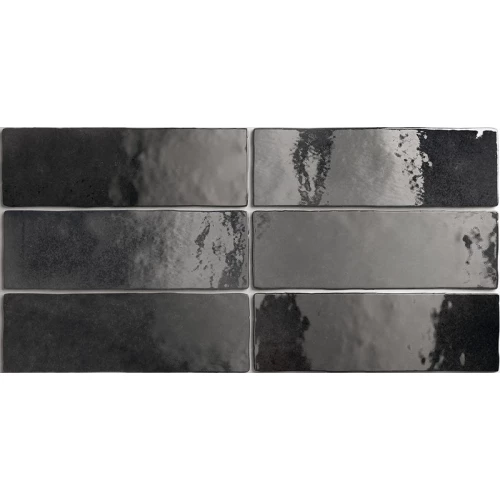 Плитка керамическая Equipe Артисан Грапhите / Artisan Graphite глянцевая темно-серая 24472 20х6,5 см