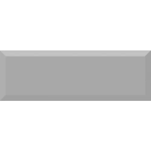 Плитка настенная Absolut Keramika Monocolor Biselado Brillo Plata 30х10 см