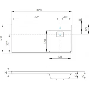 Раковина Акватон Лондри 1A72223KLH010 105x50 см