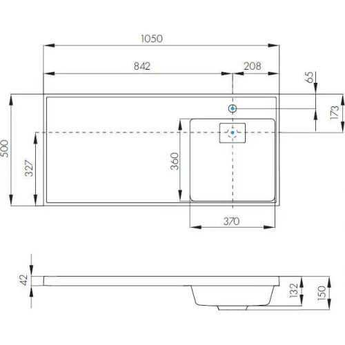 Раковина Акватон Лондри 1A72223KLH010 105x50 см