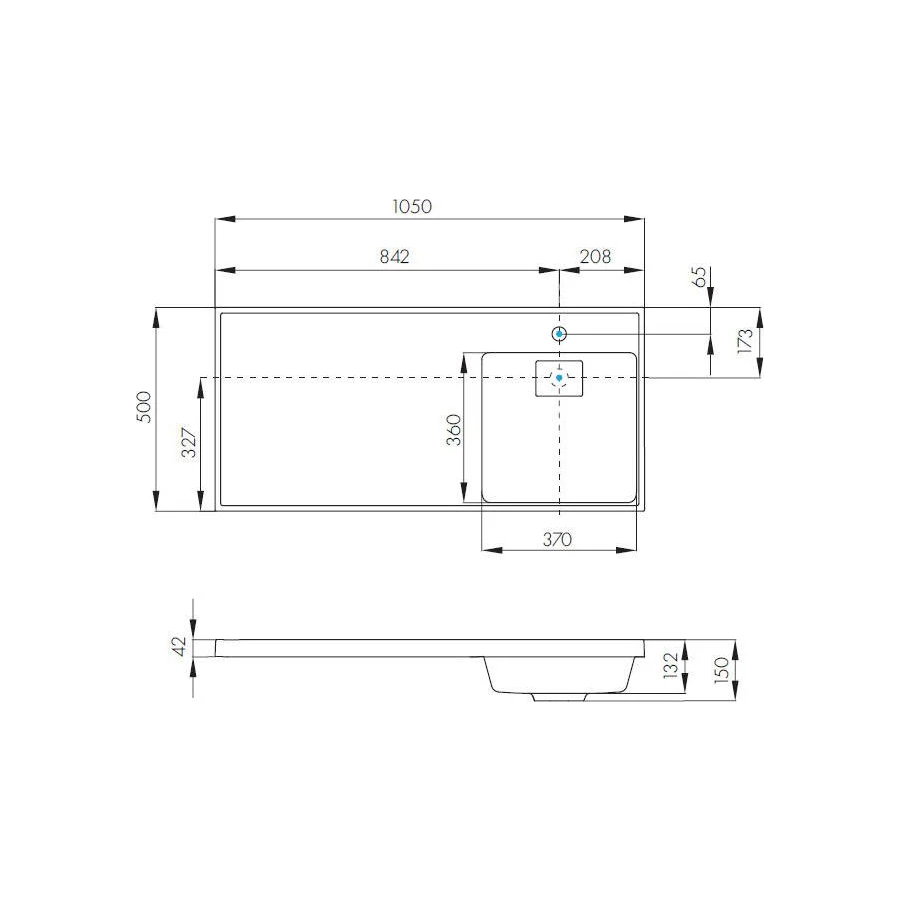 Раковина Акватон Лондри 1A72223KLH010 105x50 см