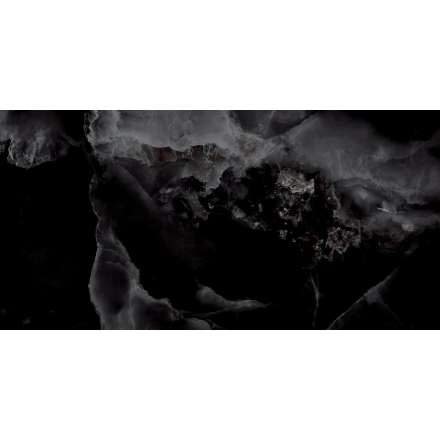 Керамогранит Laparet Andora Black полированный чёрный 120х60 см