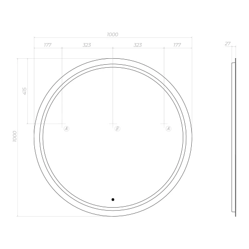Зеркало Vigo Holly Classic 1000 z.HOL.100.Classic 100x100 см