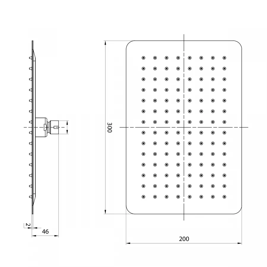 Лейка Lemark для верхнего душа 1 функциональная LM9490GM