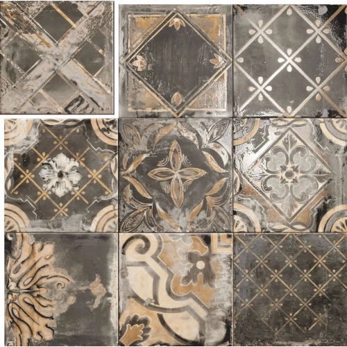 Плитка настенная Mainzu Ricordi Nero Brillo PT02996 многоцветный 20x20 см