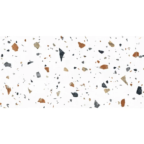 Керамогранит Laparet Terazzo Bianco карвинг матовый цветной 120х60 см