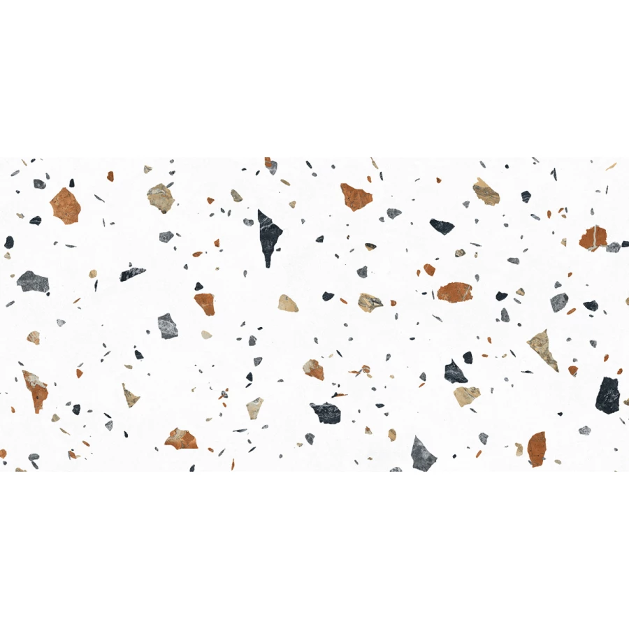 Керамогранит Laparet Terazzo Bianco карвинг матовый цветной 120х60 см