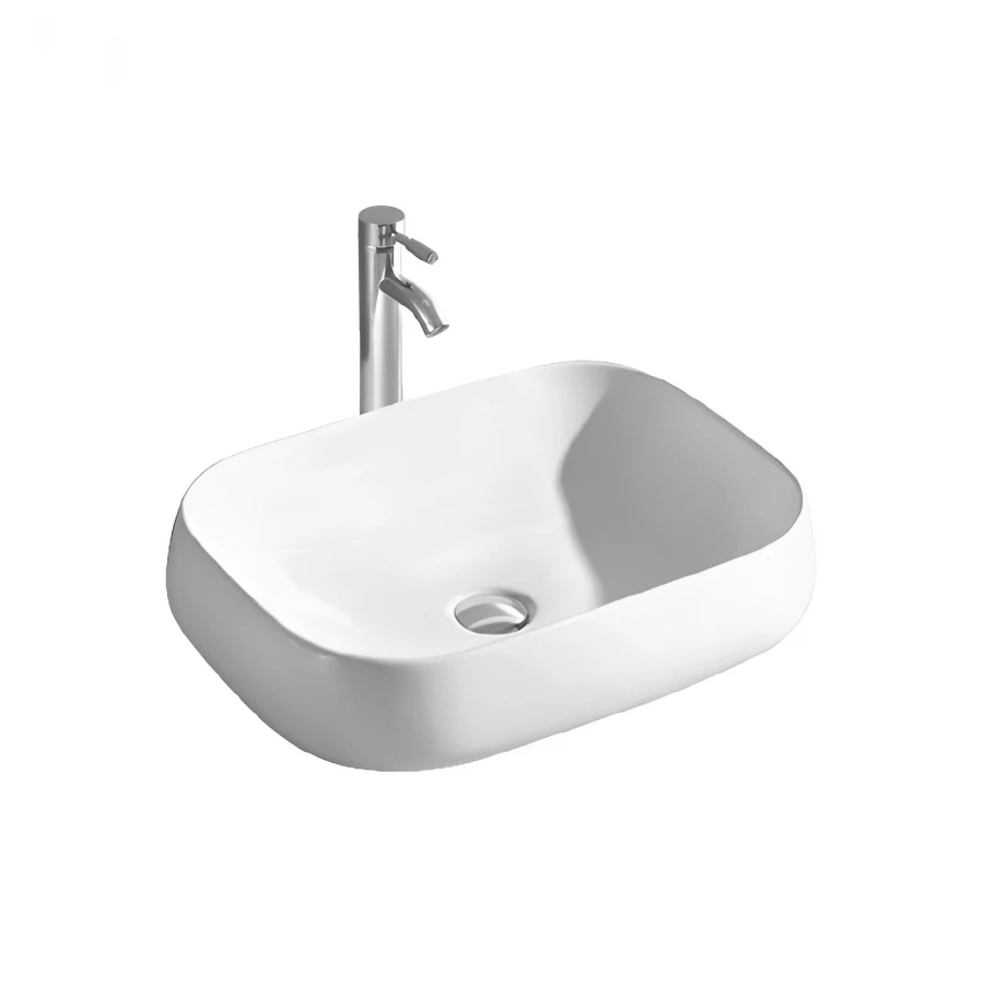 Раковина Aquatek для установки на столешницу матовый белый AQ5526-MW 56х42х14 см