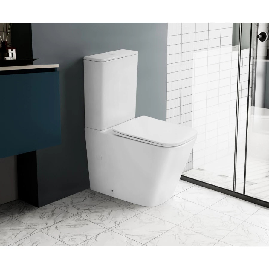 Унитаз Abber Rechteck компакт белый матовый безободковый смыв торнадо AC1210TMW