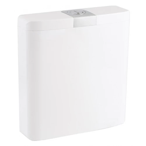 Бачок пластиковый Azario с соединительной трубой белый AZ-214 37.5x11.5x39 см