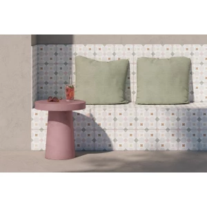 Керамогранит Harmony Peronda Patterns Pink Geometric матовый многоцветный 3386036508 22,3х22,3 см