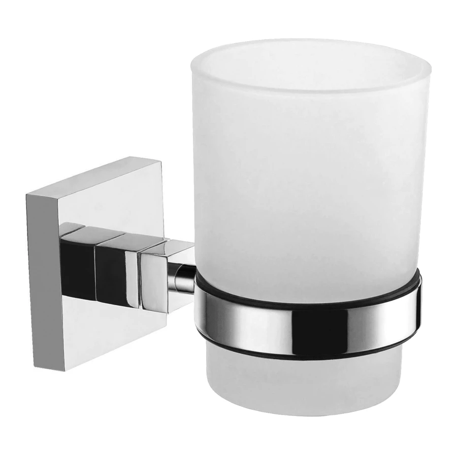 Стакан Azario Rina стеклянный хром AZ-87006