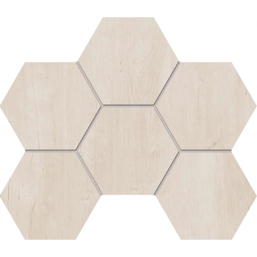 Мозаика Estima Soft Wood SF01 Hexagon неполированная 69403 28,5х25 см