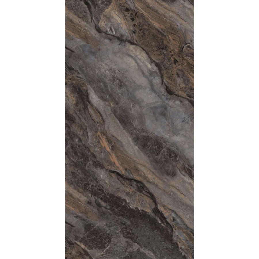 Керамогранит Zibo Fusure Hong Kong Marble Brown Gold Glitter G126063G 120х60 см