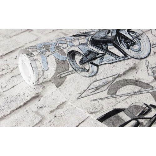 Обои флизелиновые Аспект Форсаж серые 70396-11 1,06х10,05 м