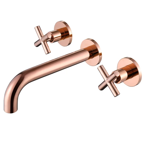 Смеситель Abber Wasser Kreis для раковины скрытого монтажа розовое золото AF81121RG