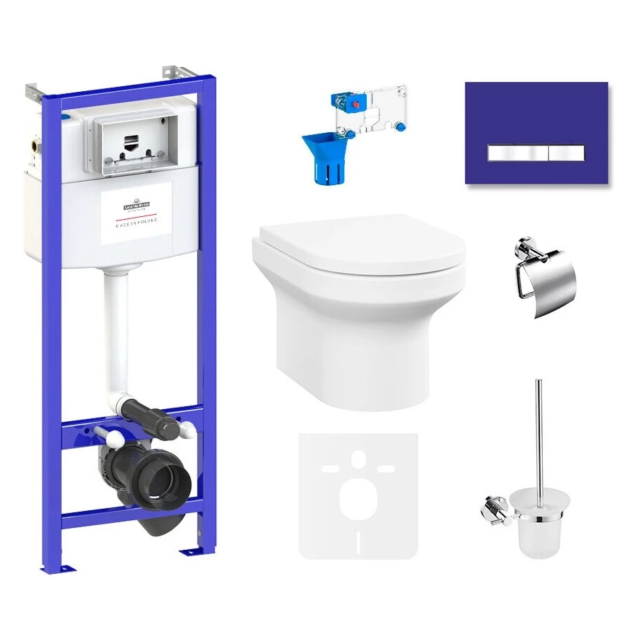 Унитаз Lavinia Boho Relfix Grance Hill Rimless 75110423 (комплект 9 в 1)