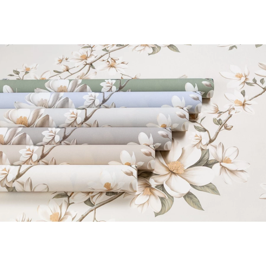 Обои флизелиновые Palitra Life Magnolia голубые PL72535-46 1,06х10,05 м