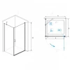 Душевой уголок RGW LE-34 LE-03 + Z-14 Прозрачное 06123468-11 60х80 см