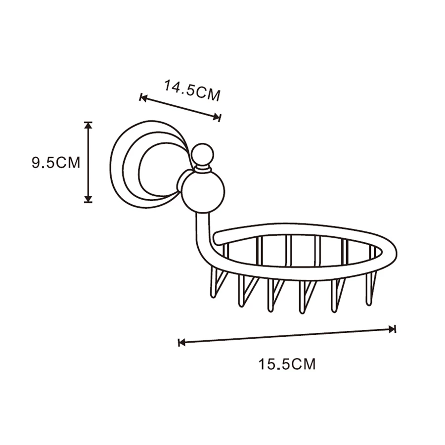 Мыльница Azario Elvia решетка подвесная бронза AZ-91109Q