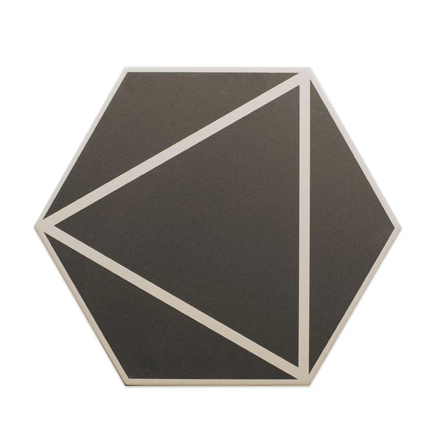 Керамогранит DNA Tiles Фэнси Линес Грапhите / Fancy Lines Graphite матовый коричневый 127018 23х20 см