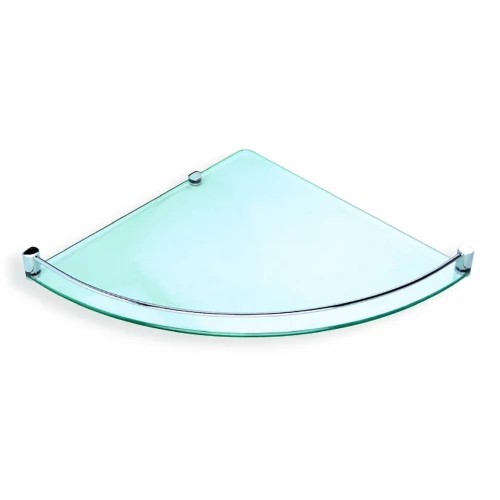 Полка угловая Rush стеклянная с бортиком Bianki BI76611