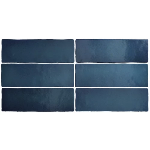 Плитка керамическая Equipe Магма Сеа Блуе / Magma Sea Blue матовая синяя 24964 20х6,5 см