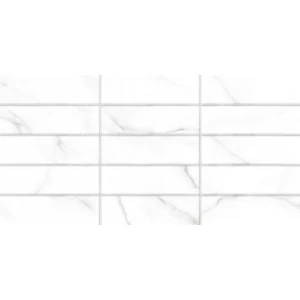 Плитка настенная ALMA Ceramica Bronks рельефная матовая белая TWA3060BRK17 60х30 см