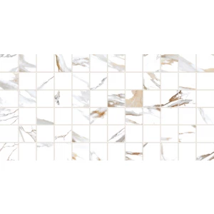 Плитка настенная ALMA Ceramica Дакота / Dakota рельефная глянцевая белая 8 мм TWU09DKT014 50х24,5 см