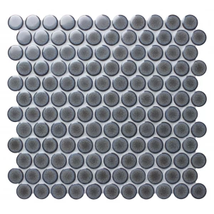 Мозаика Bonaparte Керамогранитная мозаика Round blue gray 28х28 серая 33х31,2 см