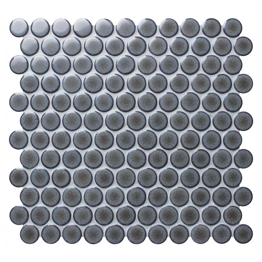 Мозаика Bonaparte Керамогранитная мозаика Round blue gray 28х28 серая 33х31,2 см