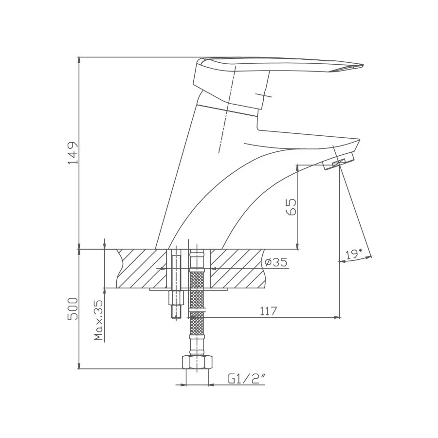 Смеситель для раковины Haiba HB1007