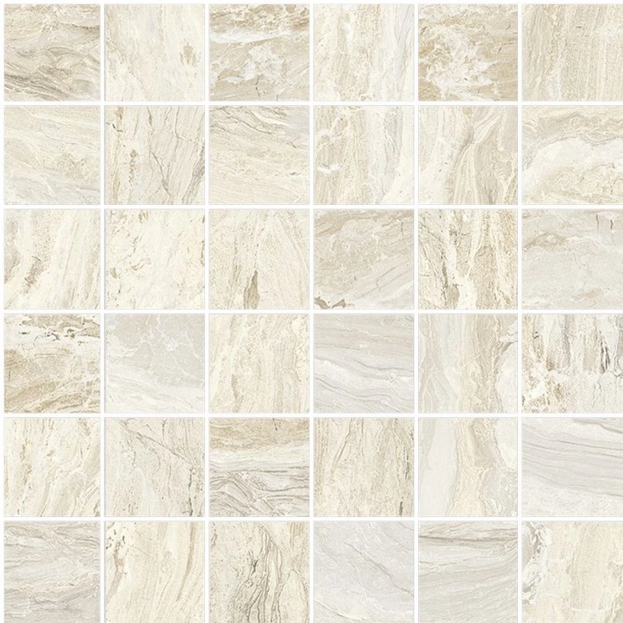 Мозаика Ascot Gemstone Mosaico Ivory Lux глянцевая бежевая 31,5х31,5 см