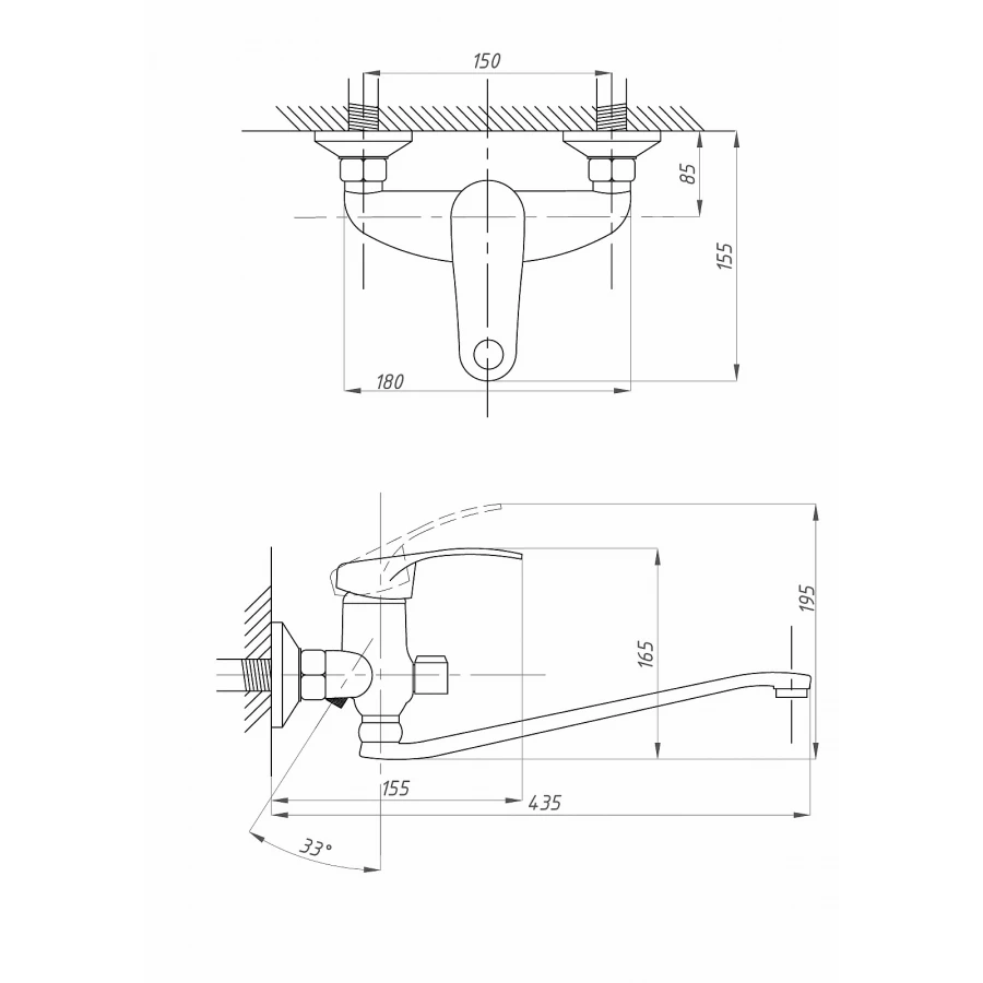 Смеситель для ванны с душем Fauzt FZs-888-133 тип См-ВУОРНШлА хром