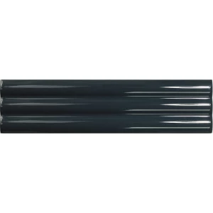 Плитка настенная DNA Match Curved Midnight Blue Gloss 130866 глянцевая синяя 25х6,25 см