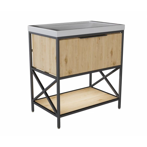 Тумба для ванной Mixline "Бруклин-80" Дуб Бунратти Classic 80 ЛДСП