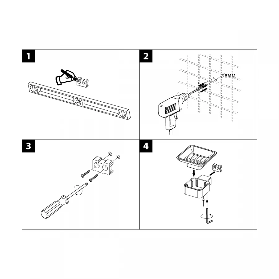 Мыльница Lemark Smooth Line с держателем графит 9746018