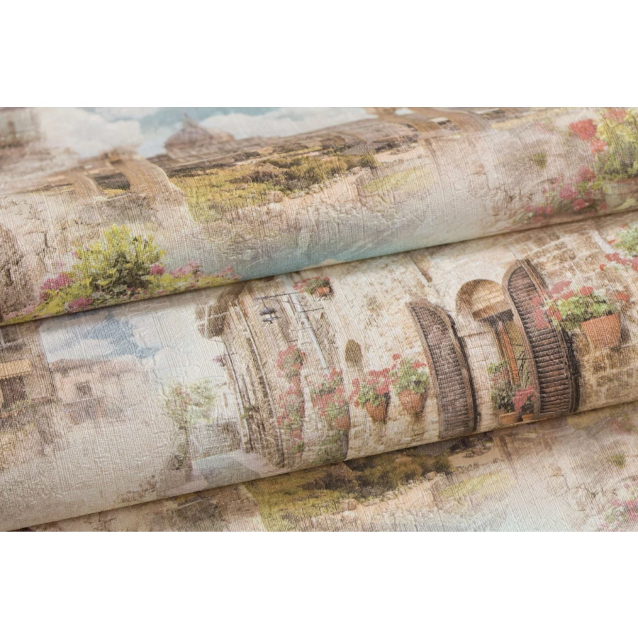 Обои флизелиновые Palitra Life Палитра Romanis бежевые FM71220-82 1.06х10.05 м