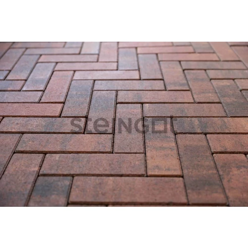 Тротуарная плитка Steingot Паркет "Клинкер" коричневый 24*8*6 см