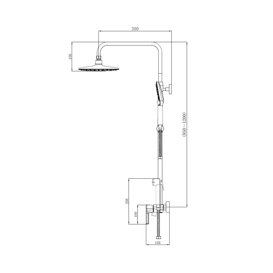 Душевая система Haiba хром HB24814