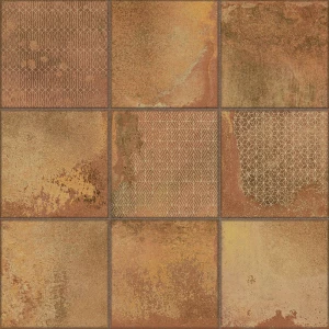 Керамогранит La Platera Cora Kube Cobre-D матовый коричневый 45х45 см